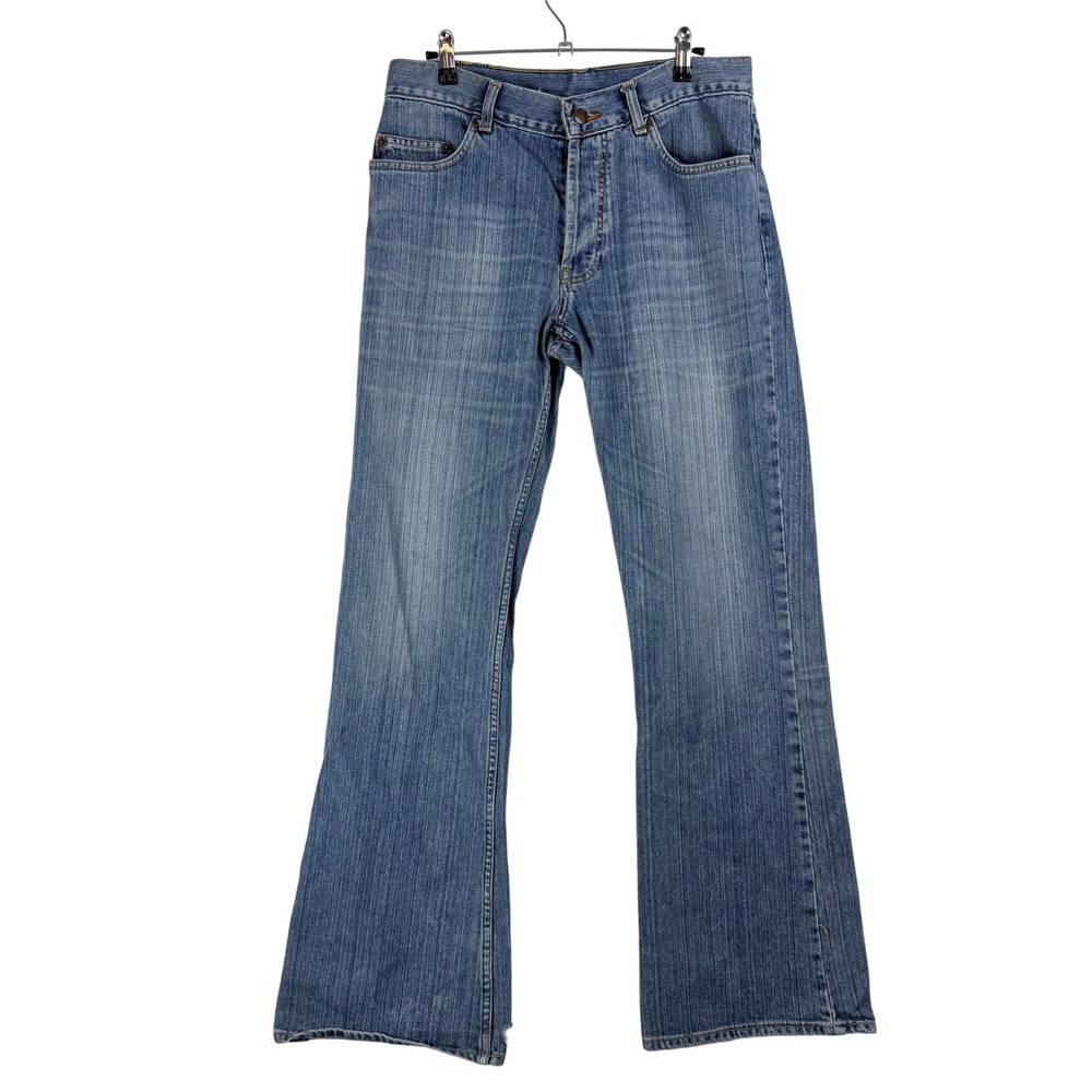 Womens Boot Cut Jeans Blue Denim Low Rise Casual Everyday Wear Size 10